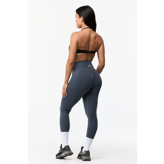 Back view of Signature Contour Leggings in Navy – No front seam, sculpting fit for comfort by MXVE