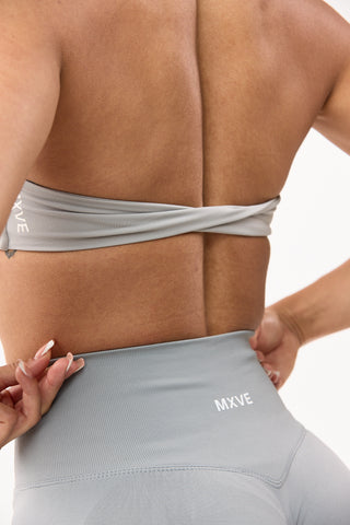 Signature Twist Bra - Stone Grey