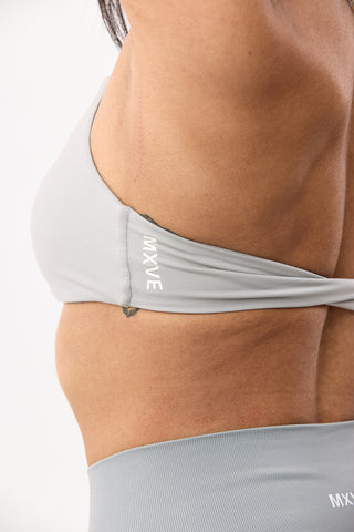 Signature Twist Bra - Stone Grey